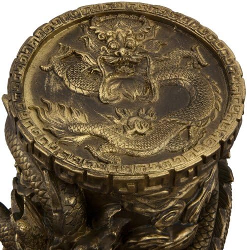 Red Lantern 25 Inch Dragon Statue Pedestal