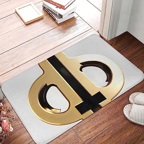 Golden Pattern Durable Kitchen Mat with Non-Slip Design