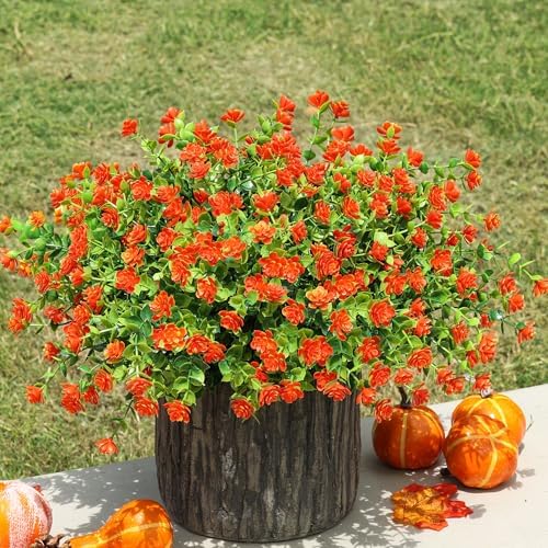 Ivydale Artificial Autumn Orange Flowers Outdoor Decor