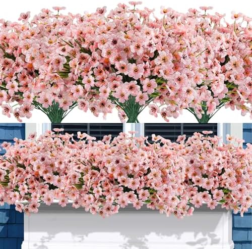 Uieke 72 Bundle Artificial Flowers Set Pink 1