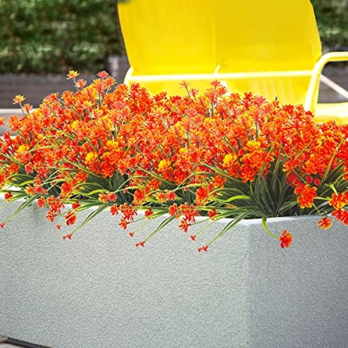 Grunyia Artificial Daffodils 12 Bundles UV Resistant Home Decor