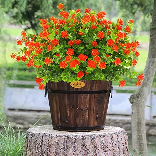 DRT DERUITAI Artificial Flowers Outdoor Orange Red
