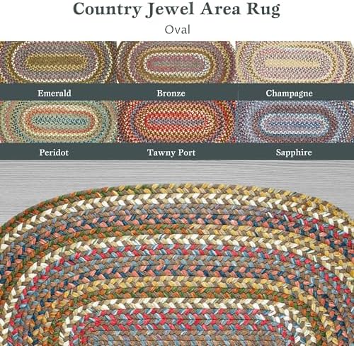Rhody Rug Country Jewel CJ35 5 x 8 Oval Braided Floor Mat